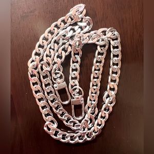 31" Silver Tone Chain Purse Strap Replacement
